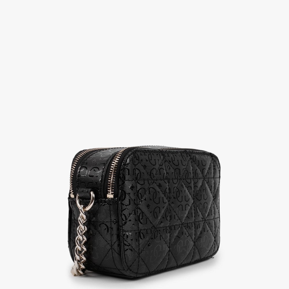 Noelle Black Logo Cross-Body Camera Bag
