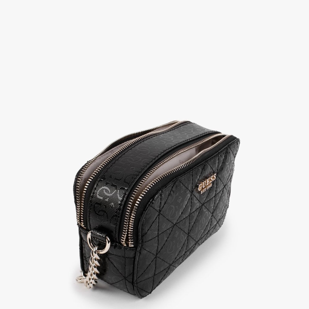 Noelle Black Logo Cross-Body Camera Bag