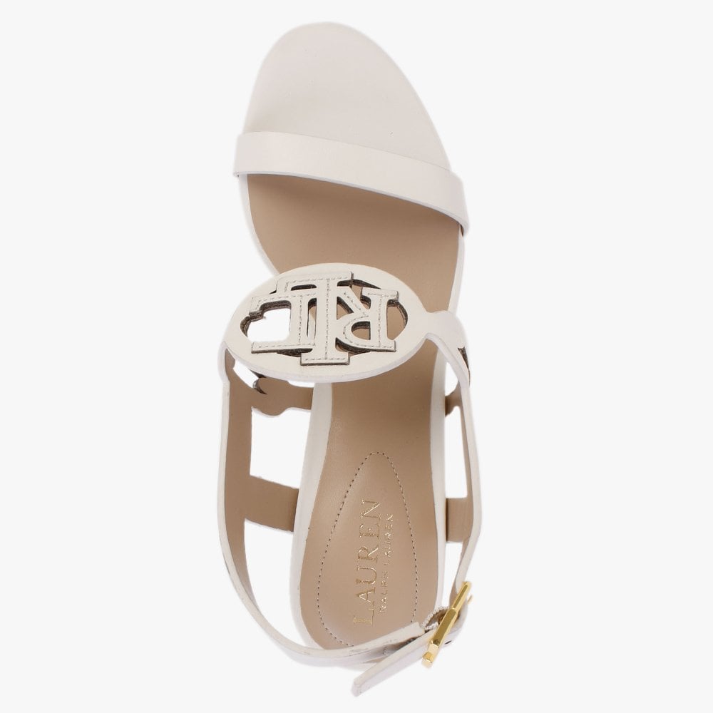 Amilea Cream Leather Wedge Sandals