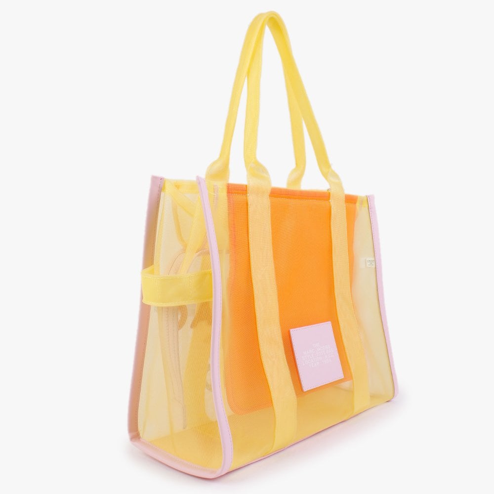 The Mesh Yellow Multi Tote Bag