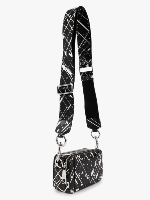 The Splatter Snapshot Black Multi Leather Camera Bag