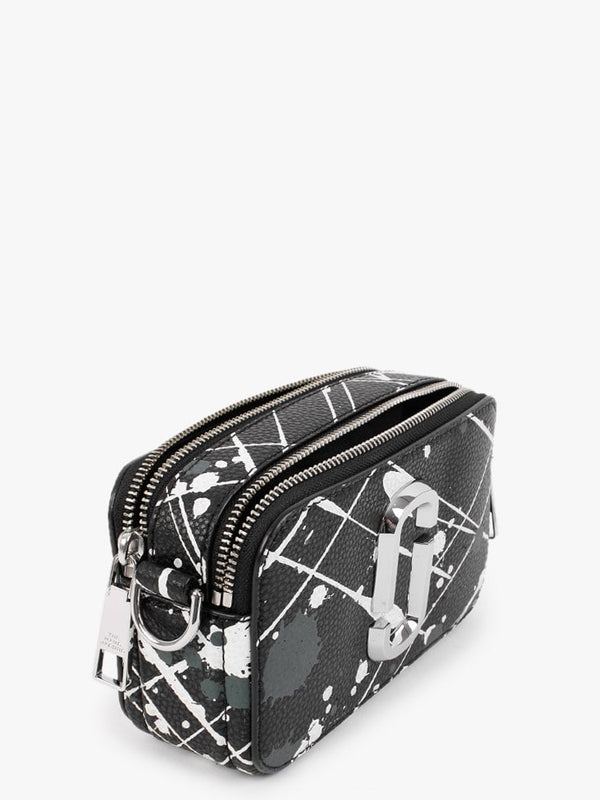 The Splatter Snapshot Black Multi Leather Camera Bag