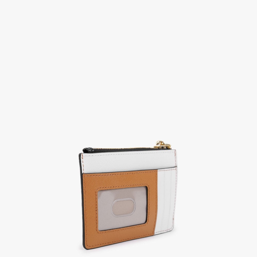 Snapshot Top Zip Black Honey Ginger Multi Leather Wallet