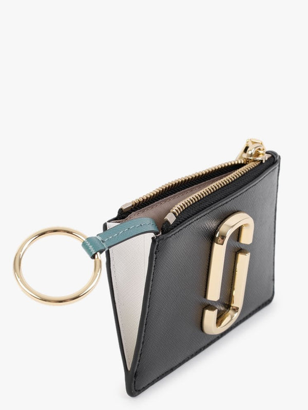 Snapshot Top Zip Black Honey Ginger Multi Leather Wallet