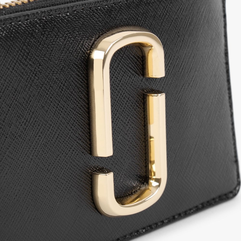 Snapshot Top Zip Black Honey Ginger Multi Leather Wallet