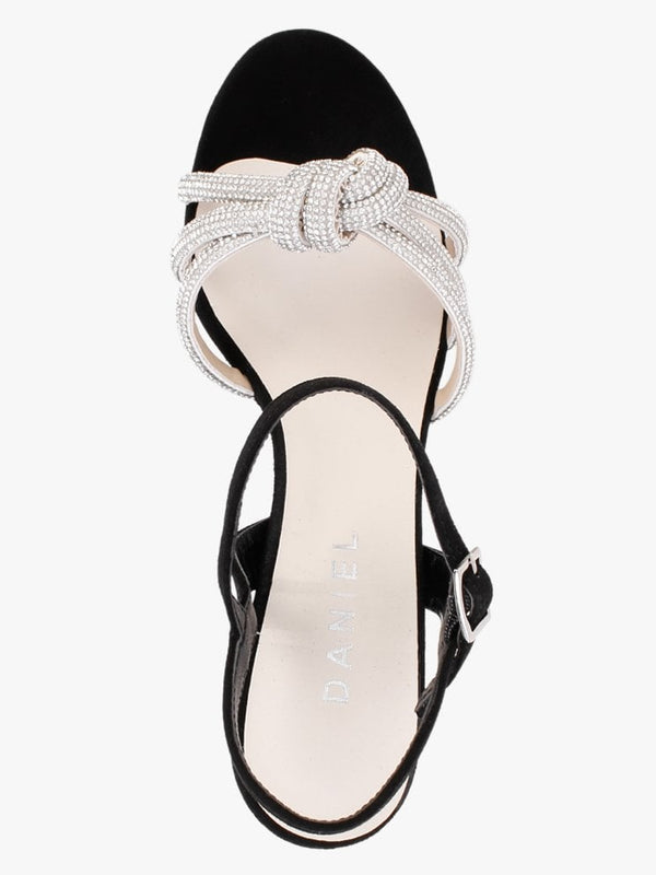 Adiama Black Slim Heeled Platform Sandals