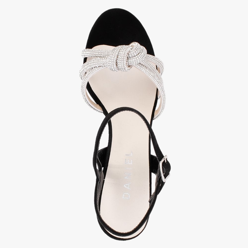 Adiama Black Slim Heeled Platform Sandals
