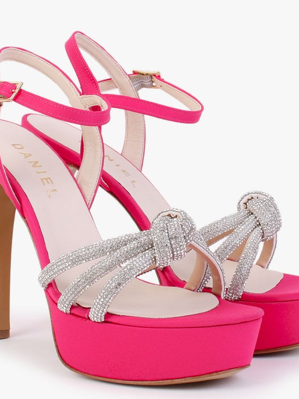 Adiama Pink Slim Heeled Platform Sandals