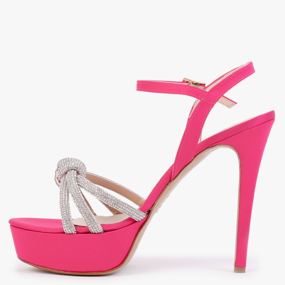 Adiama Pink Slim Heeled Platform Sandals