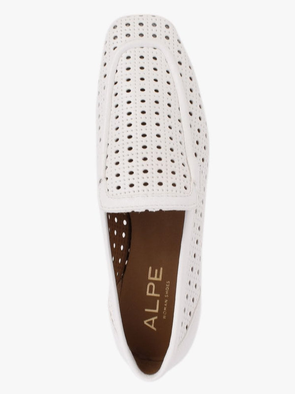 Teff Off White Leather Woven Loafers