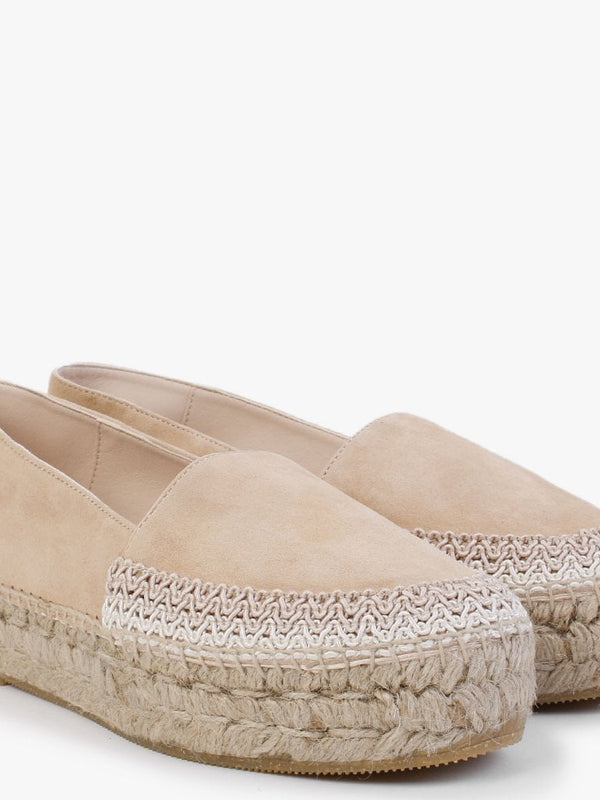Carob Beige Suede Espadrilles