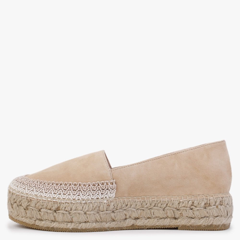 Carob Beige Suede Espadrilles