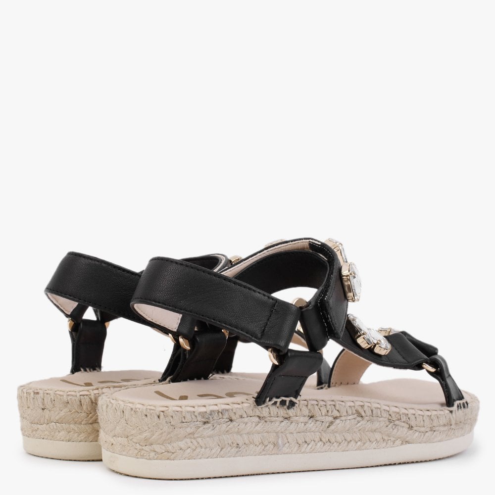 Dogwood Black Jewel Embellished Sandals