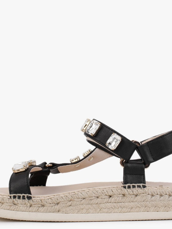 Dogwood Black Jewel Embellished Sandals