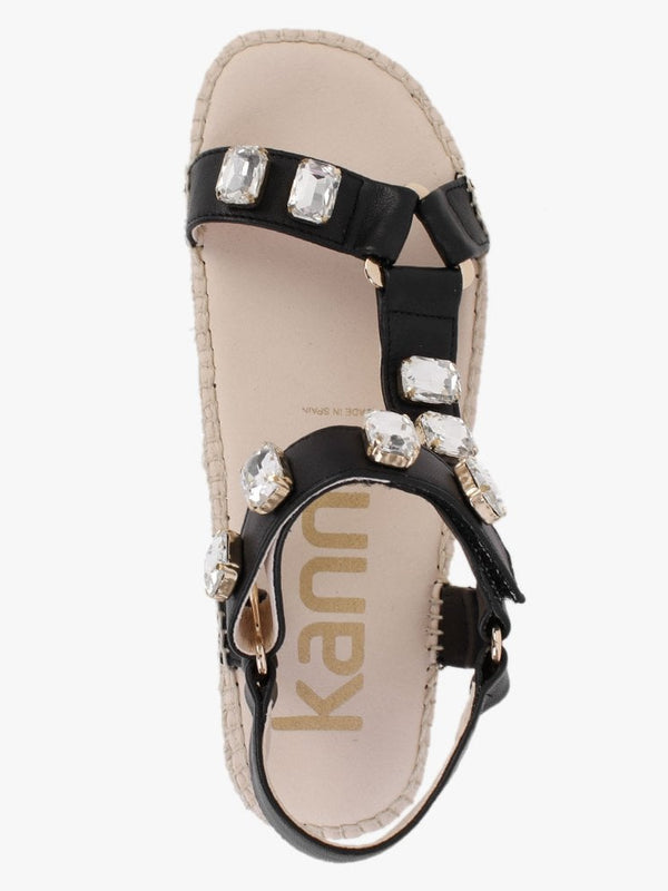 Dogwood Black Jewel Embellished Sandals