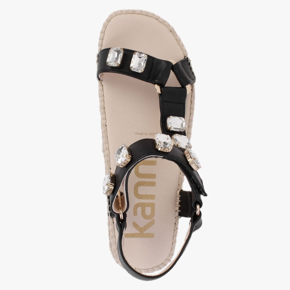 Dogwood Black Jewel Embellished Sandals