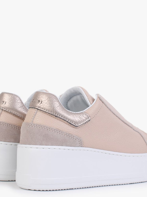 Sibslip Nude Leather Flatform Trainers