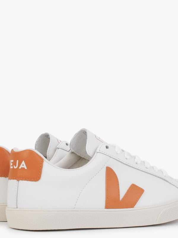 Esplar Logo Extra White Pumkin Leather Trainers