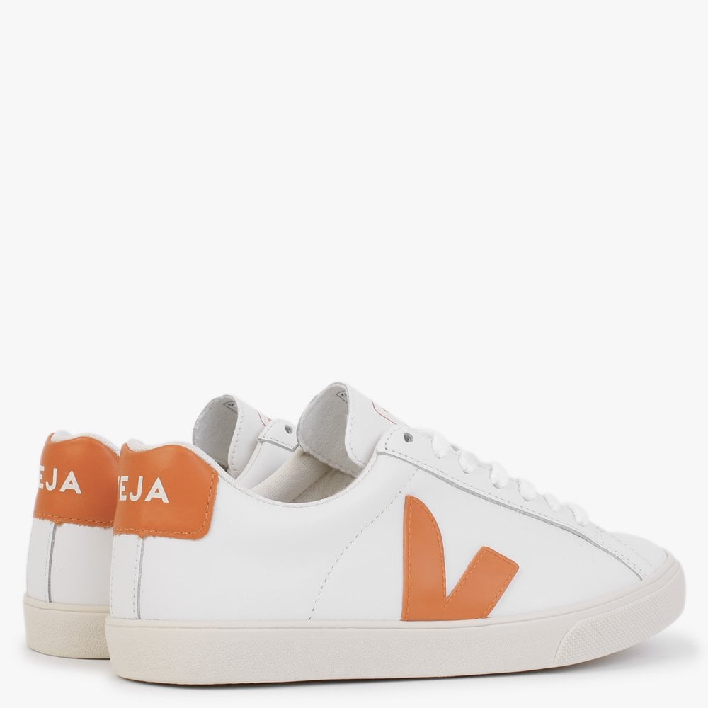 Esplar Logo Extra White Pumkin Leather Trainers