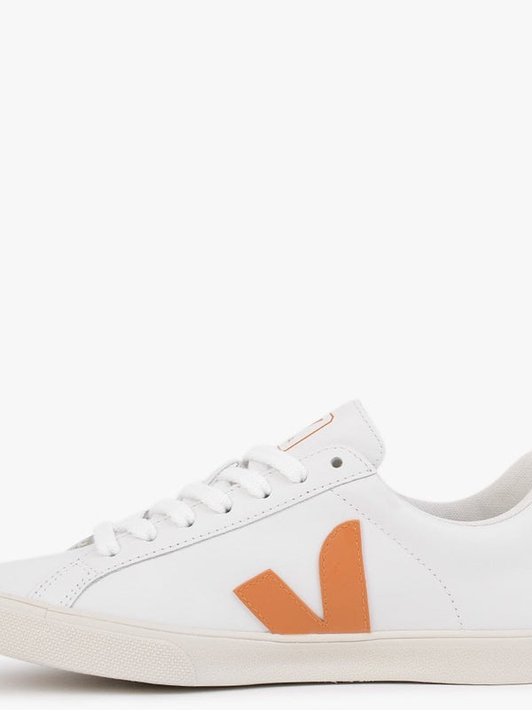 Esplar Logo Extra White Pumkin Leather Trainers
