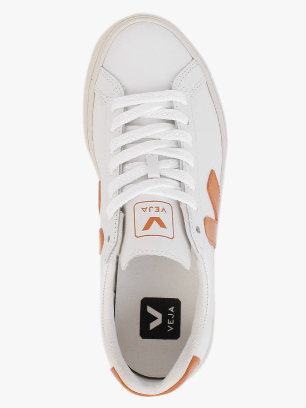Esplar Logo Extra White Pumkin Leather Trainers