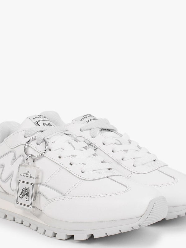 The Leather Jogger White Trainers