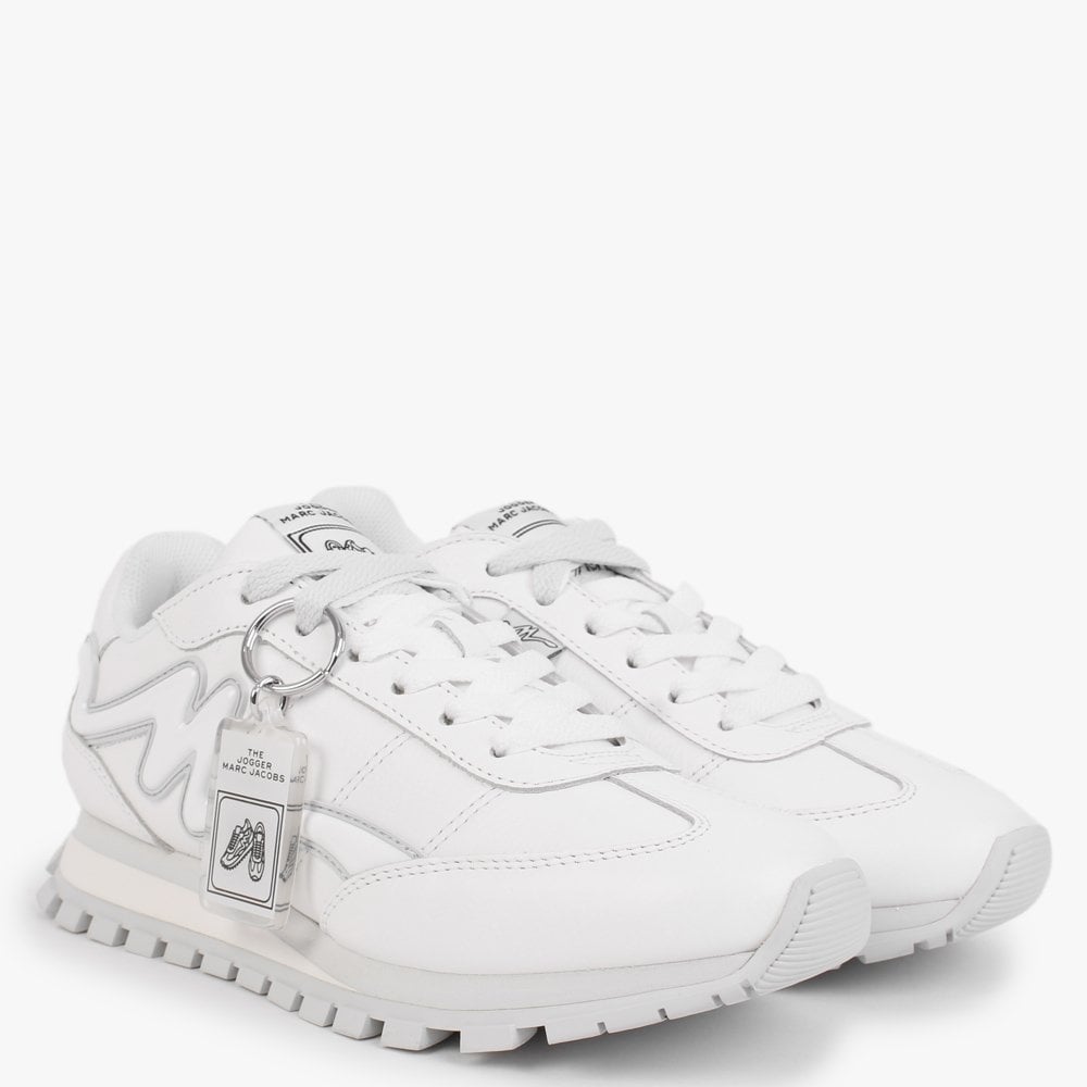 The Leather Jogger White Trainers