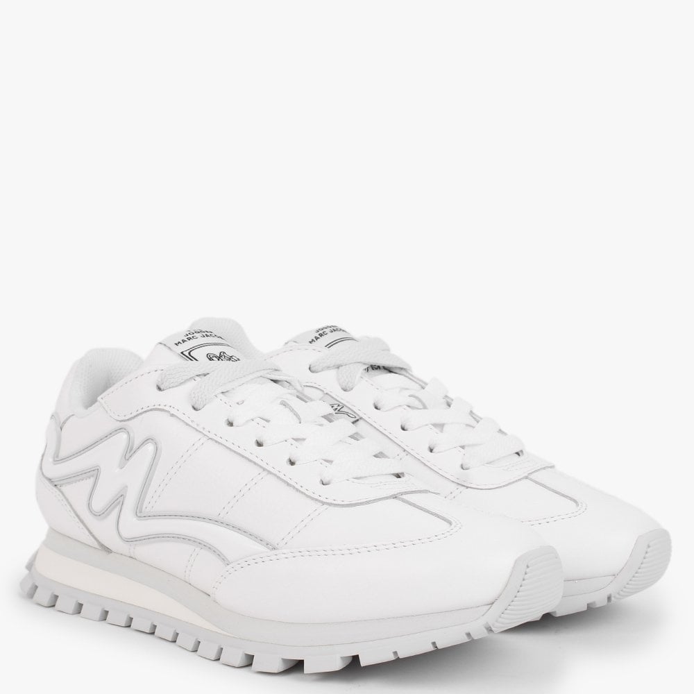 The Leather Jogger White Trainers