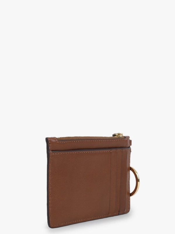 Zip Lauren Tan Leather Card Case