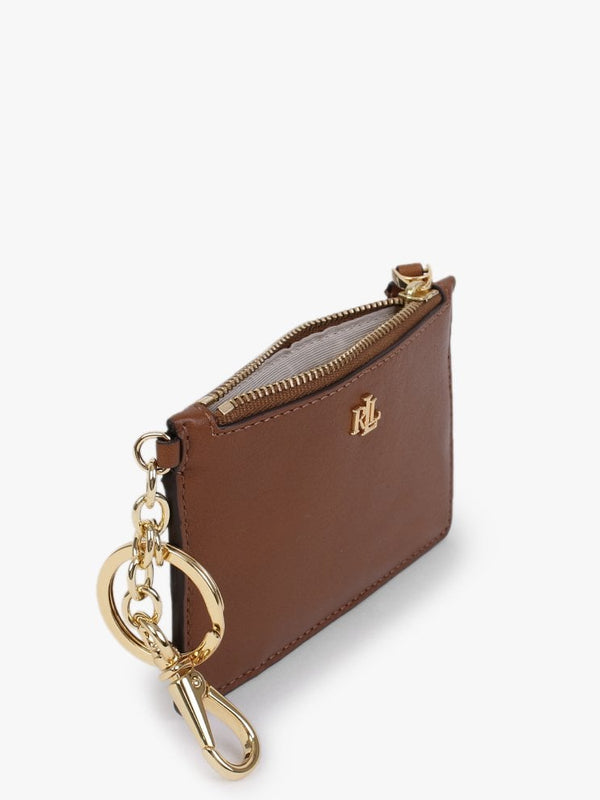 Zip Lauren Tan Leather Card Case