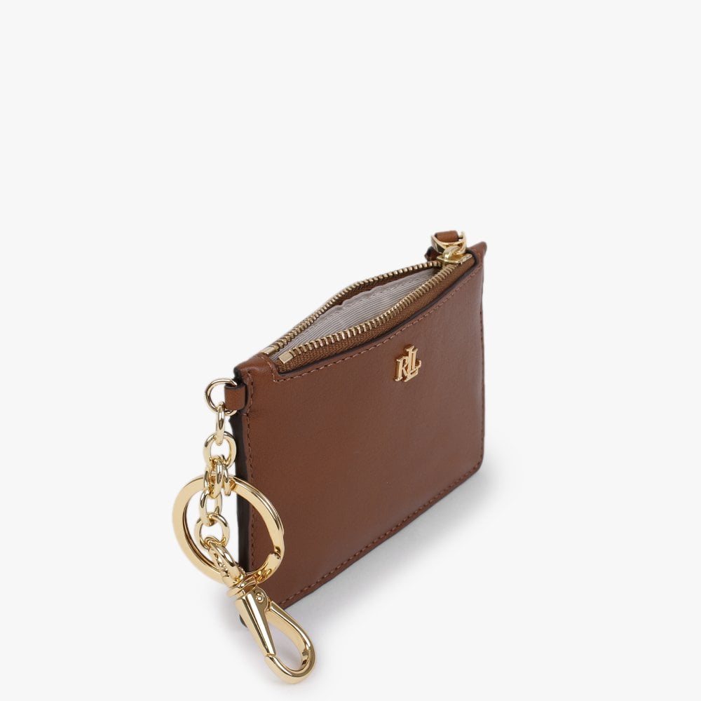 Zip Lauren Tan Leather Card Case