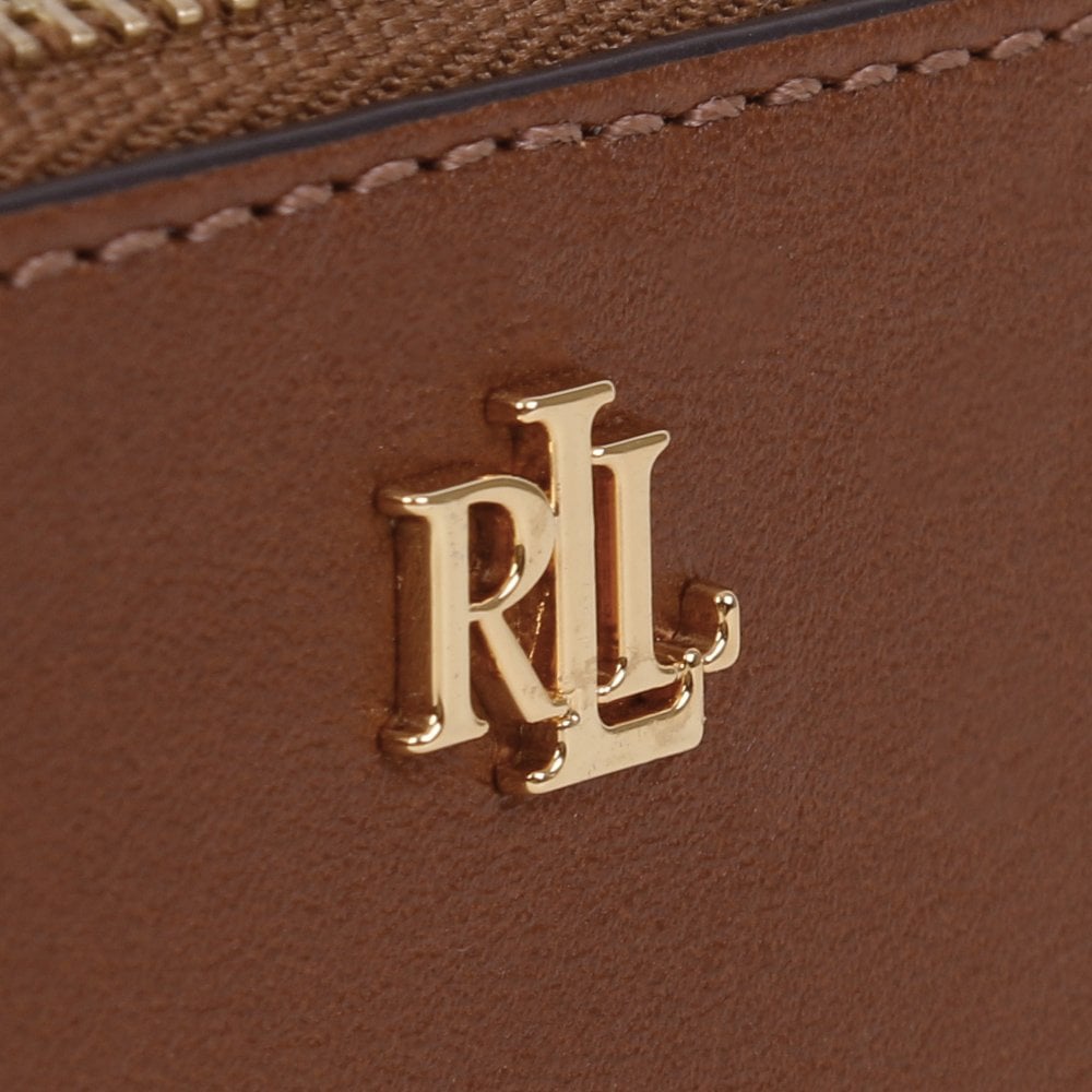 Zip Lauren Tan Leather Card Case