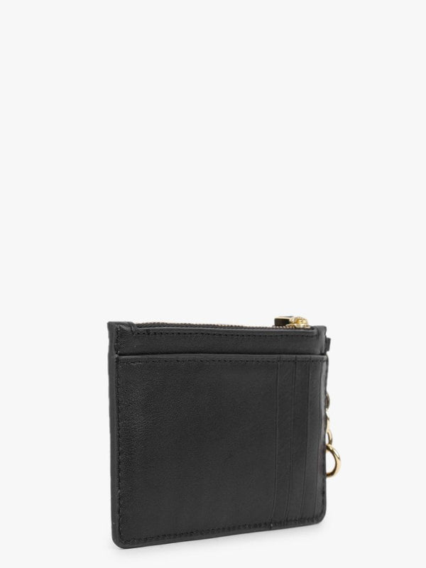 Zip Black Leather Card Case