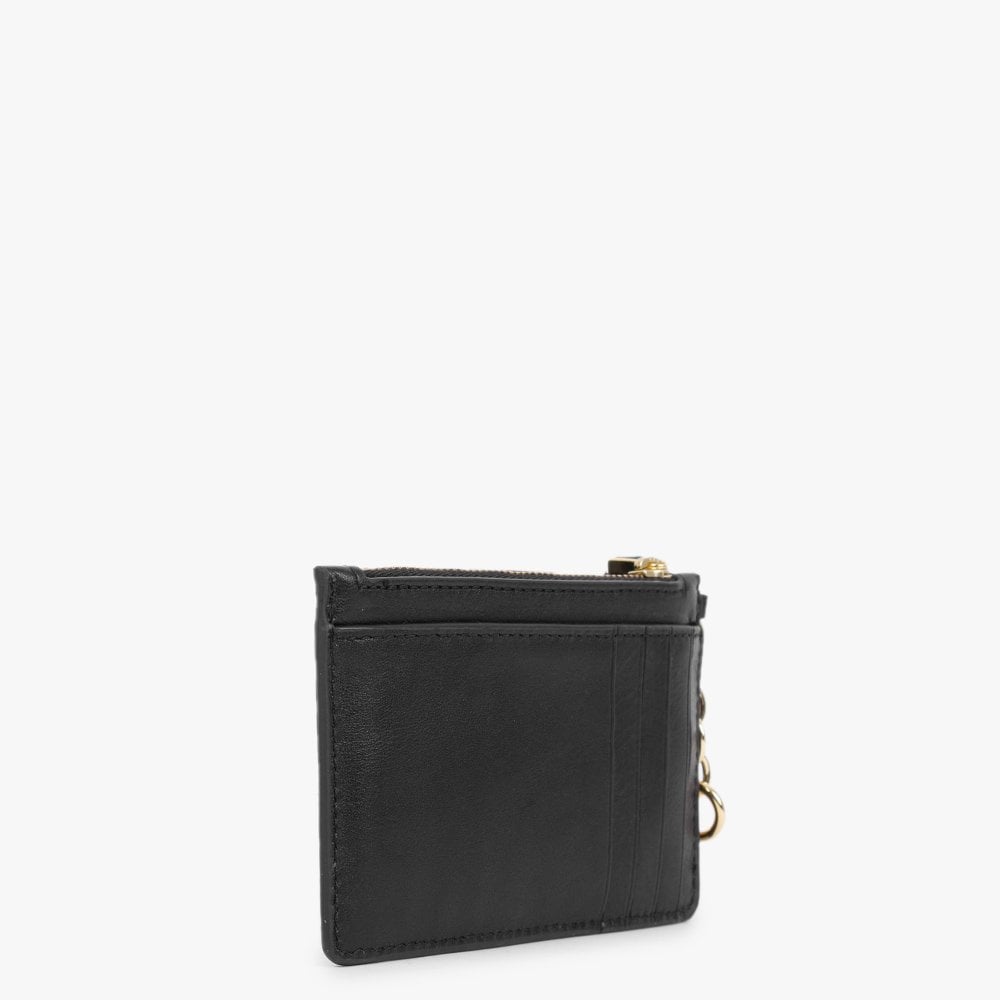 Zip Black Leather Card Case