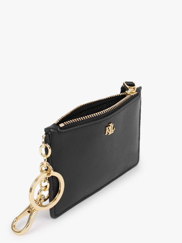 Zip Black Leather Card Case