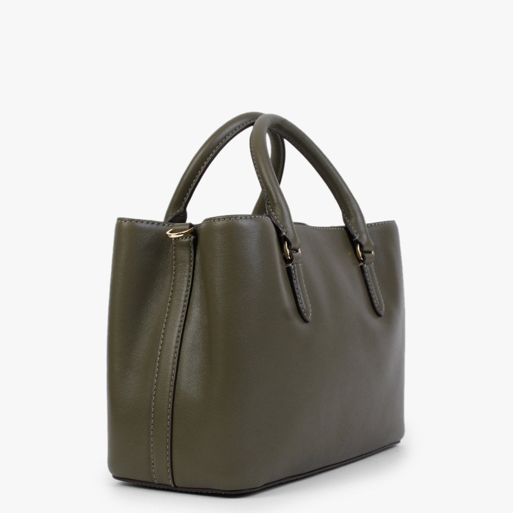 Marcy 26 Green Leather Satchel Bag