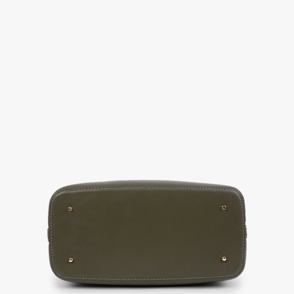 Marcy 26 Green Leather Satchel Bag