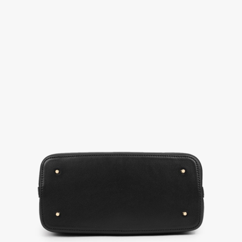 Marcy 26 Black Leather Satchel Bag
