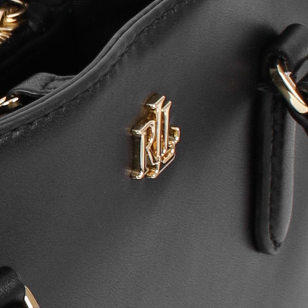 Marcy 26 Black Leather Satchel Bag