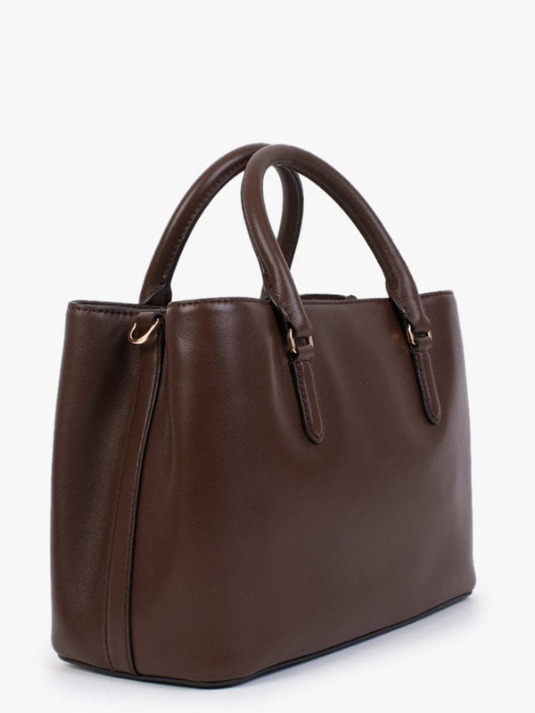 Marcy 26 Brown Leather Satchel Bag