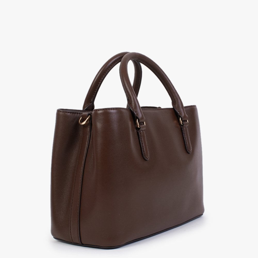 Marcy 26 Brown Leather Satchel Bag