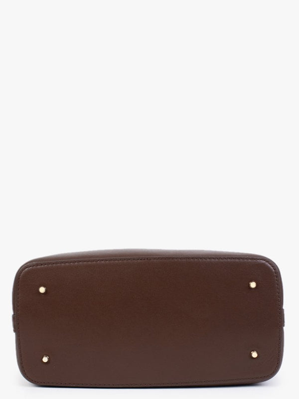 Marcy 26 Brown Leather Satchel Bag