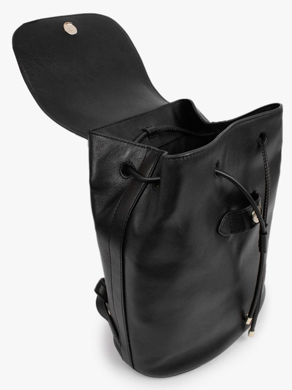 Winny 25 Black Leather Backpack