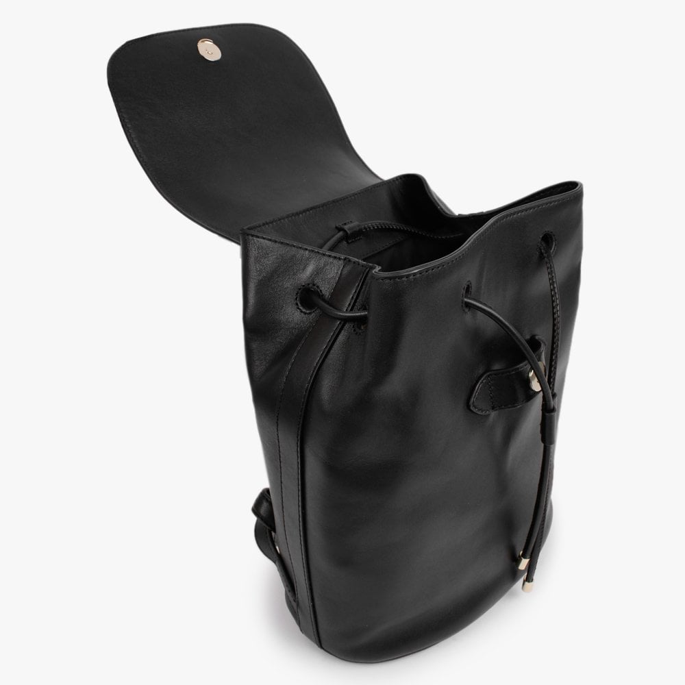 Winny 25 Black Leather Backpack