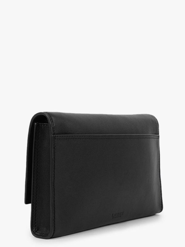 Evan 27 Black Leather Clutch Bag