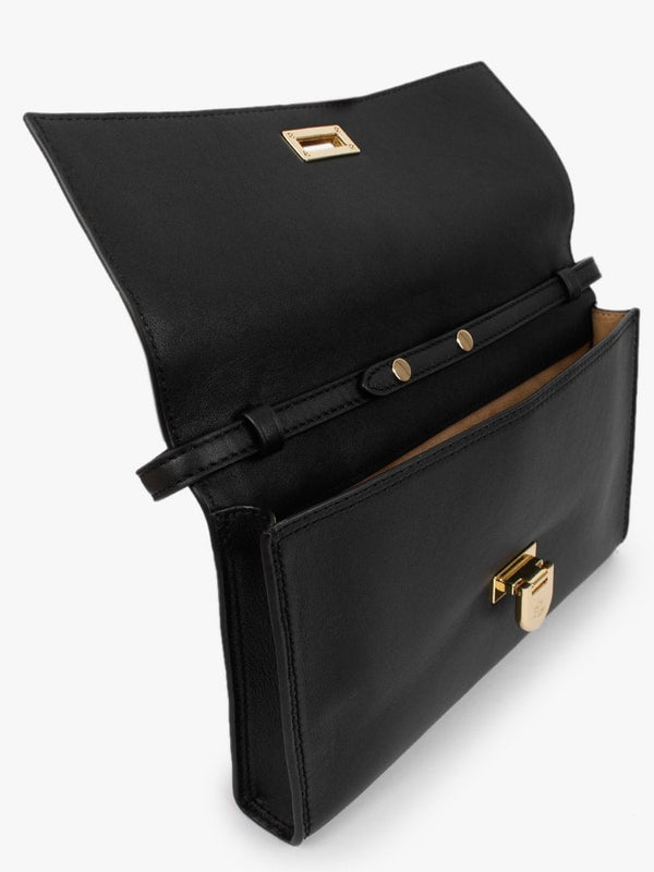 Evan 27 Black Leather Clutch Bag