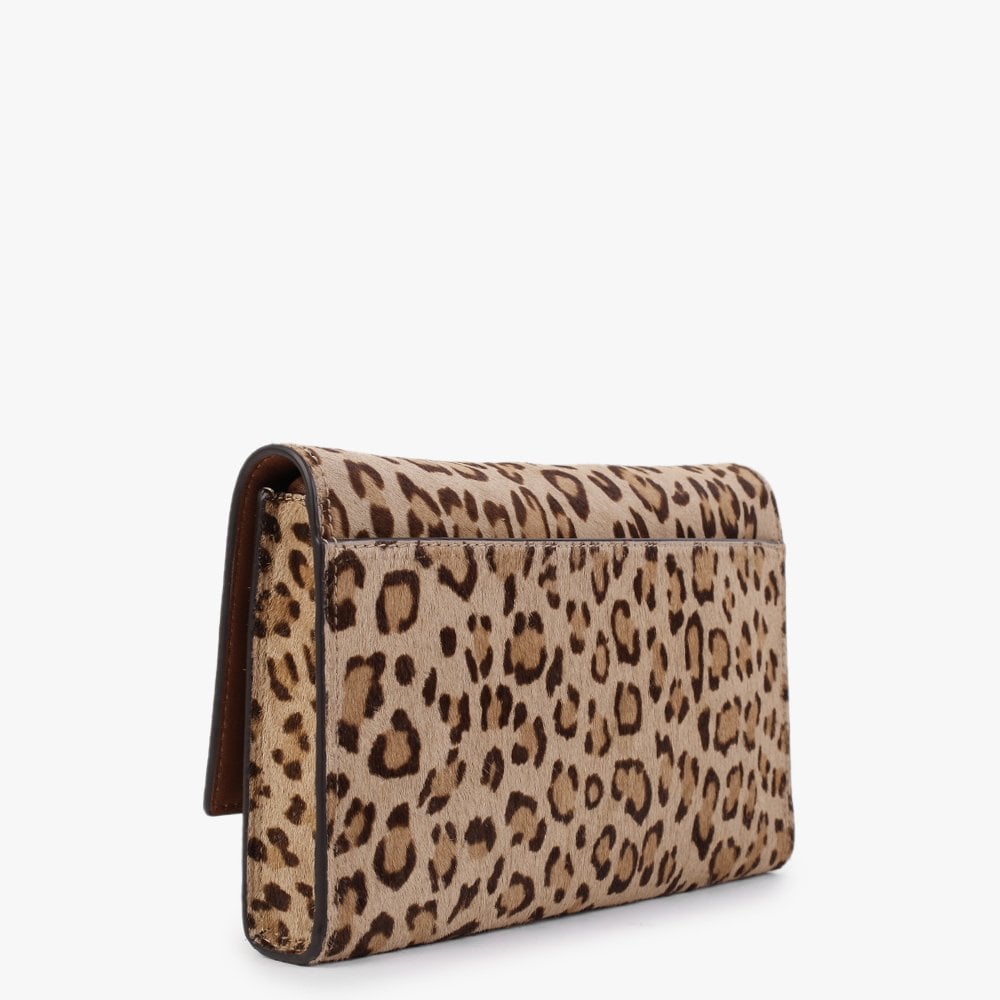 Evan 27 Leopard Calf Hair Clutch Bag
