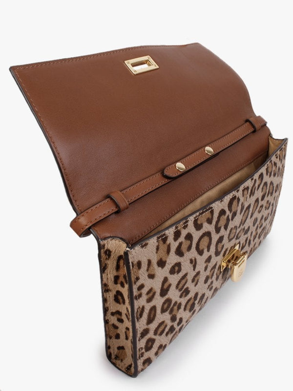 Evan 27 Leopard Calf Hair Clutch Bag