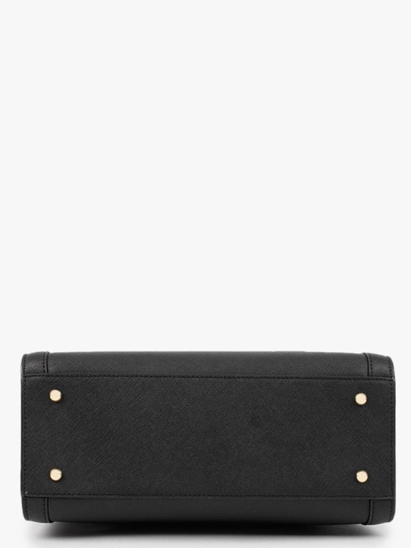 Brooke 27 Black Leather Satchel Bag