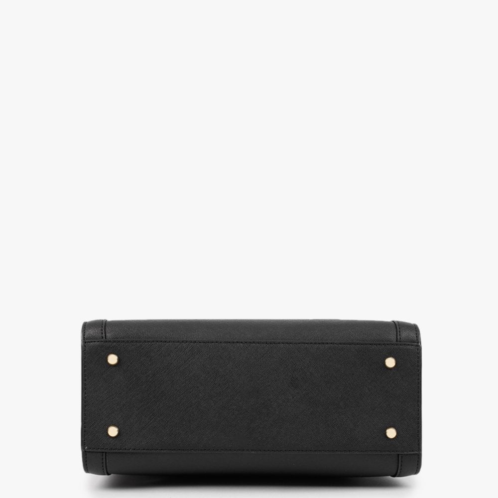 Brooke 27 Black Leather Satchel Bag